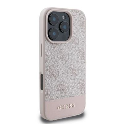 2. Guess 4G Bottom Stripe iPhone 16 Pro Case - Pink