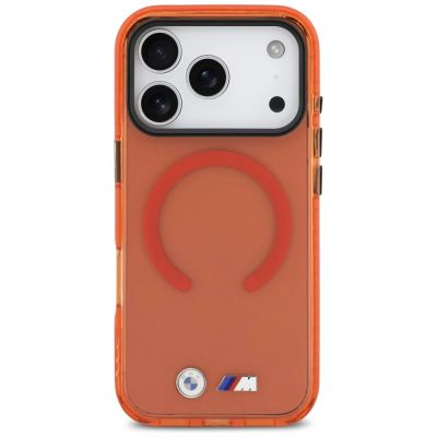 3. BMW M IML Shockproof Metal Logos MagSafe Case for iPhone 17 Pro Max - Pro Orange