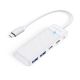 Orico PAPW2AC-C3 USB Hub 4-port 2x USB-A 3.0 1x USB-C 3.0 with USB-C PD 100W charging 0.15m - white