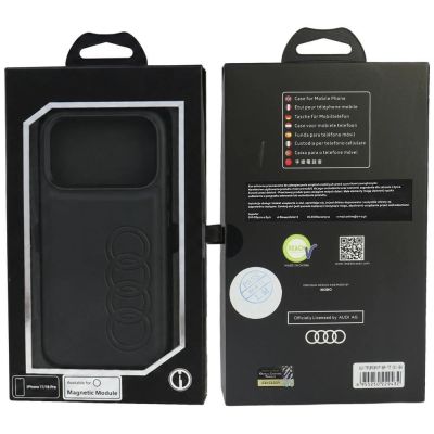 5. Audi TT Synthetic Leather MagSafe Case for iPhone 18 Pro / 17 Pro - Black