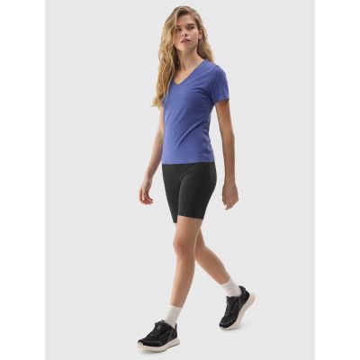 4. Women's plain organic cotton T-shirt 4F