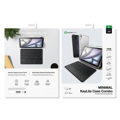 5. AmazingThing Minimal Case KeyLite Combo Keyboard Case for iPad Air 11" M3/M4 (2025/2026) - Black