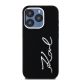 3. Karl Lagerfeld Silicone Metal Script Logo iPhone 15 Pro Max Case - Black