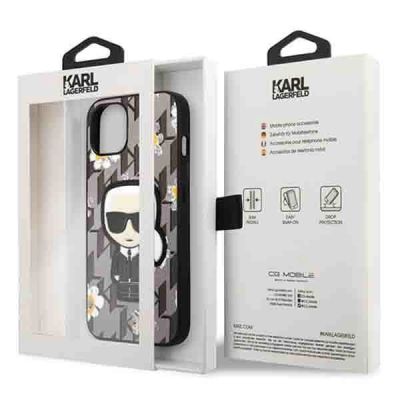 8. Karl Lagerfeld KLHCP13MPMNFIK1 iPhone 13 6.1" grey/grey Flower Ikonik Karl
