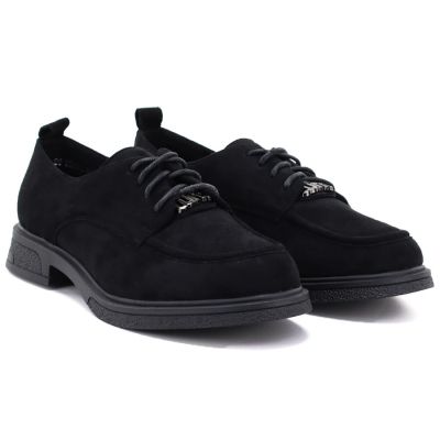 8. Women's black suede shoes Vinceza 62332
