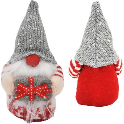 2. DECORATIVE GNOME 15CM GREY BOY