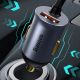 7. Baseus Share Together 120W PPS Car Charger 2xUSB-A 2xUSB-C with Extension Cable - Gray