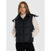 Women's down vest with natural filling 4F 4FWAW25TVJAF223-083S