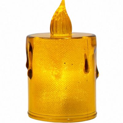 14. DECORATIVE CANDLE 8 CM AMBER WARM WHITE 1 LED