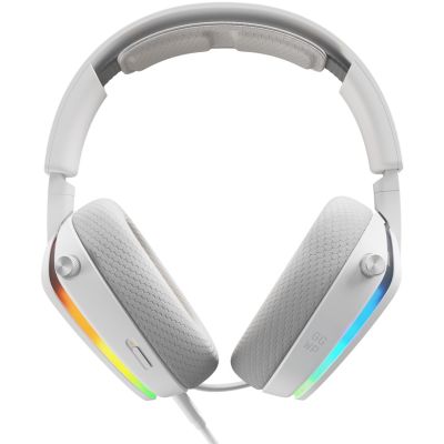 18. Glorious Gaming Glorious GHS Eternal RGB – RGB Stereo Gaming Headphones for PC, PS5, PS4, Switch – Custom-Tuned Drivers, Detachable Microphone, USB-C – Durable, 24/7 Comfort – White
