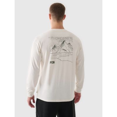 2. Men's oversize longsleeve with print 4F 4FWAW24TLONM315-11S