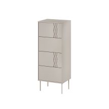 Chest of drawers 4S TRESSE 50x40x125 cashmere matt