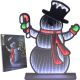 MIRROR DECORATION WITH LED DIODES INFINITY MIRROR EFFECT SNOWMAN