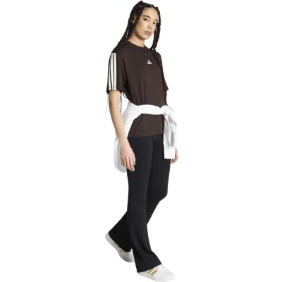 6. Women's adidas Essentials 3-Stripes Boyfriend T-shirt Dark Brown KX0794