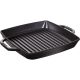 STAUB Square Cast Iron Grill Pan with Two Handles 40511-683-0 - Black 28 cm