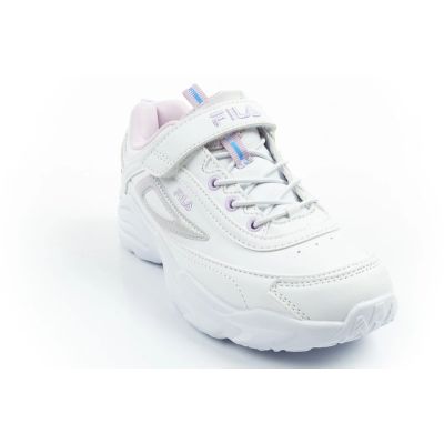 2. Fila Skye V children's sports shoes for girls with velcro, white