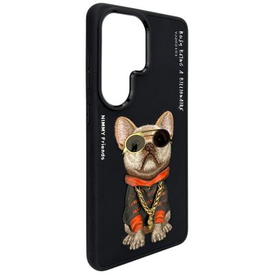 3. Nimmy Glasses Cool Dog Case for Samsung Galaxy S26 Ultra - Black