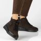 8. Women's leather suede ankle boots on a dark brown platform Filippo DBT4215
