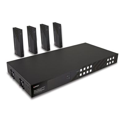 2. Lindy 38345 AV Extender AV Transmitter and Receiver Black