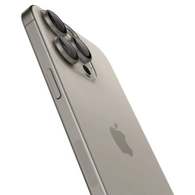 4. Spigen Optik.tR EZ Fit Camera Protector for iPhone 14 Pro / Pro Max / 15 Pro / Pro Max - Natural Titanium 2 pcs.