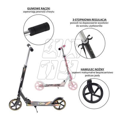 15. Nils Extreme HA205D BLACK PU 205MM scooter