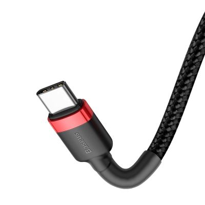 5. Baseus CATKLF-H91 USB-C - USB-C PD QC cable 60W 3A 480Mb/s 2m - black and red