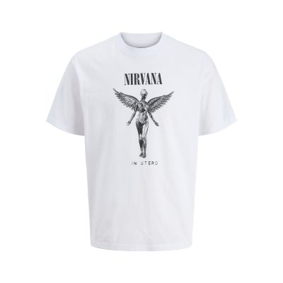 Jack & Jones t-shirt Nirvana JPRBLUNIRVANA SS TEE 12287521 BRIGHT WHITE