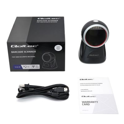 8. Qoltec Stationary Precision Barcode and QR Scanner 1D | 2D