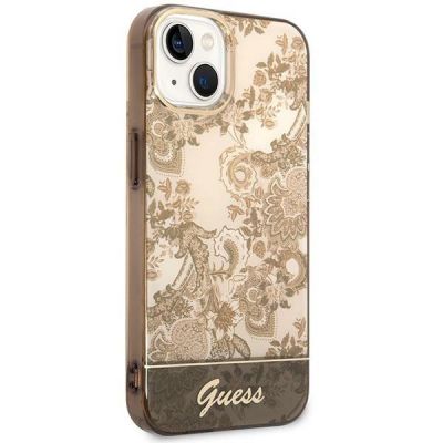 4. Guess GUHCP14MHGPLHC iPhone 14 Plus 6.7" ocher hardcase Porcelain Collection