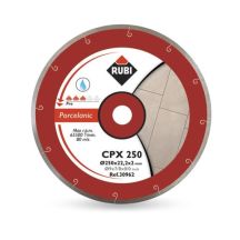RUBI CPX DIAMOND BLADE 250 x 25.4mm PRO, FOR PORCELAIN TILES