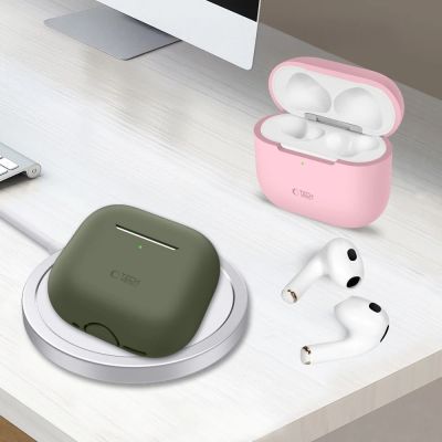 4. Tech-Protect Silicone Case for Apple AirPods 4 - Beige
