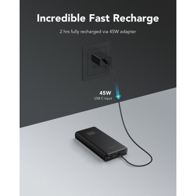 6. VEGER T100 Power Bank Lithium-Ion (Li-Ion) 20000 mAh Black