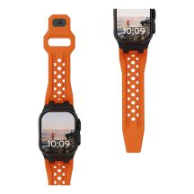UAG Monarch - FKM strap for Apple Watch series 4-6 & SE 1-3, 44mm / series 7-9, 45mm / series 10-11, 46mm / Ultra 1-3, 49mm (orange / black titanium)