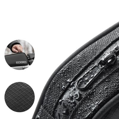4. Rockbros TL004 ROAD TO SKY 0.7L Waterproof Frame Bike Bag - Black