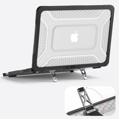 7. Tech-Protect Kevlar Pro Case for MacBook Neo 13" 2026 - Black and Clear