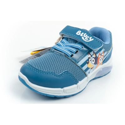 3. Leomil children's sports shoes Bluey sneakers, lightweight, with Velcro, LED, blue
