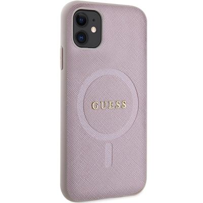 4. Guess GUHMN61PSAHMCP case for iPhone 11 / Xr - pink Saffiano MagSafe