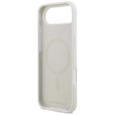 7. Karl Lagerfeld Silicone Karl Sketch & Logo MagSafe Case for iPhone 17 Air - White