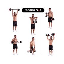 HMS SGR18 PRO SET 3in1 adjustable dumbbell set 41 kg