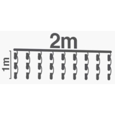 16. CHRISTMAS TREE LIGHTS LIGHT CURTAIN WATERFALL OUTDOOR 220 LED COOL WHITE 5 SPEEDS