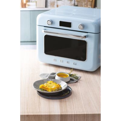 34. Smeg COF01PBEU Small Blue Steam Oven Buttons, Rotary