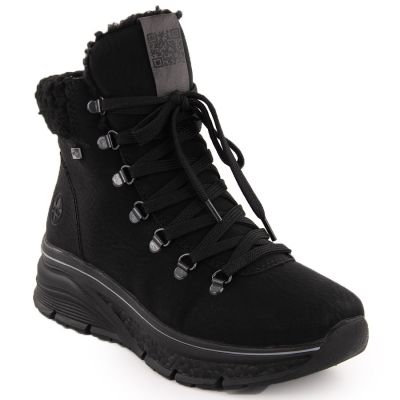 7. Waterproof insulated women's hiking boots in black Rieker 48034-00