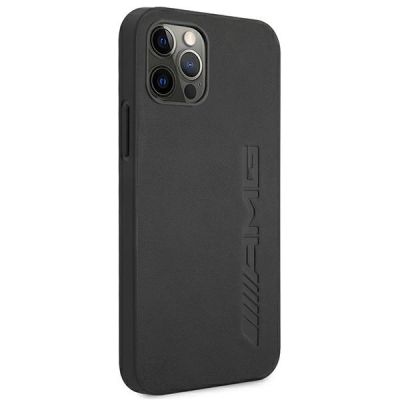 4. AMG Leather Hot Stamped Case for iPhone 12 Pro Max - Black
