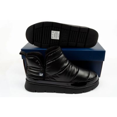9. GAP Women's Shoes Alabama Winter Ankle Boots Black Slip-On