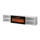 7. POLO TV cabinet 180x33x39 white + black fireplace