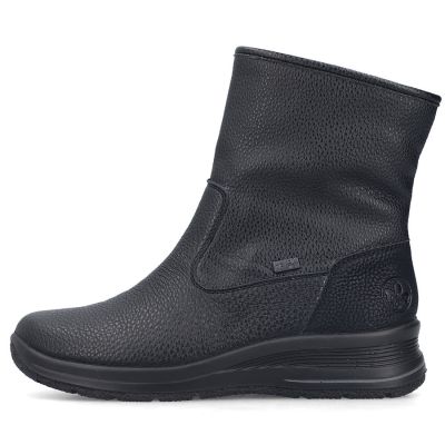 3. Rieker L7760-00 women's waterproof black ankle boots