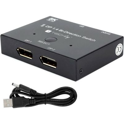8. Techly IDATA-DP-2DP-8KT DisplayPort Video Switch