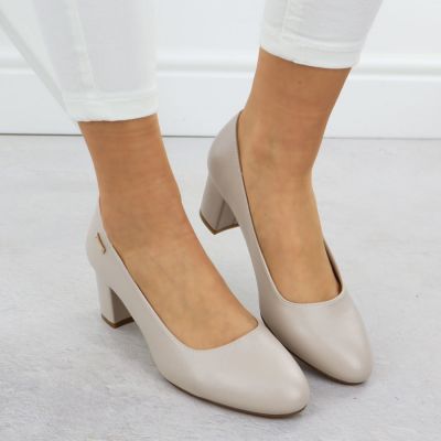 4. Nude Sergio Leone PB178 block heel pumps