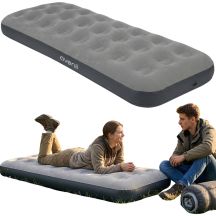 FLOCKED MATTRESS 1-PERSON GRAY 191x73x22CM 24637