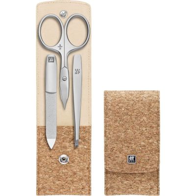 5. ZWILLING Twinox 97690-006-3 Manicure Set – 3-piece Cork Case